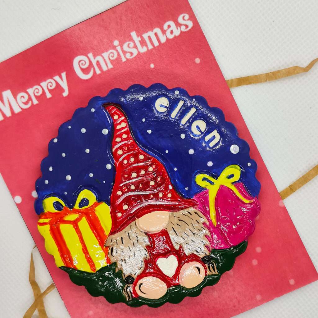 Chritmas gnome custom badge