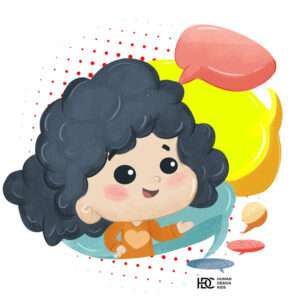 the talkative girl child illustration picture books