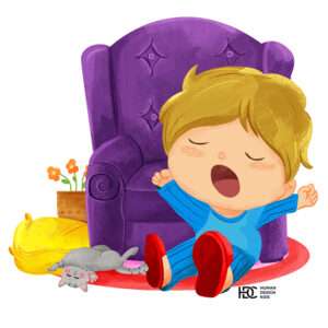 sleepy child cute cartoon