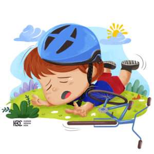 Child Falling Down while Playing