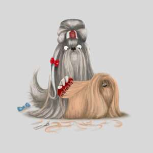 Pet dog digital cartoon art