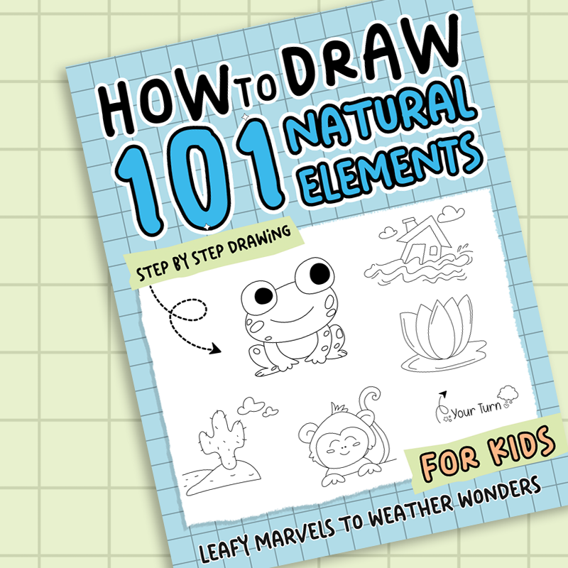 STEP BY STEP DRAWING BOOK FOR KIDS AGES 6 TO 10 ABOUT NATURAL ELEMENTS
